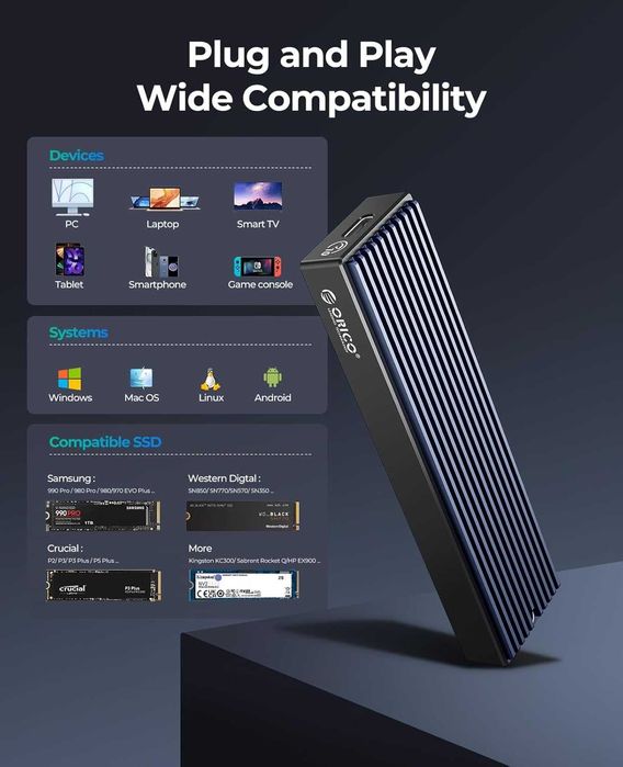 ORICO M.2 obudowa USB-C adapter 10 Gbps