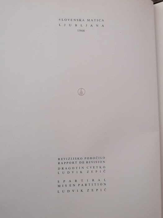 Jacobus Gallus Carniolus 2 Volumes de 1963