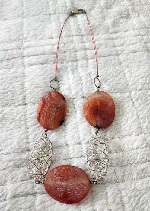 Naszyjnik z agatem handmade
