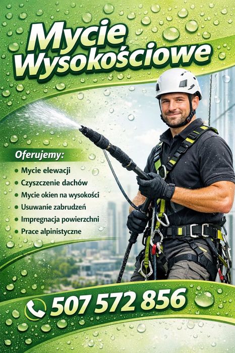 Mycie dachów, elewacji, kostki brukowej