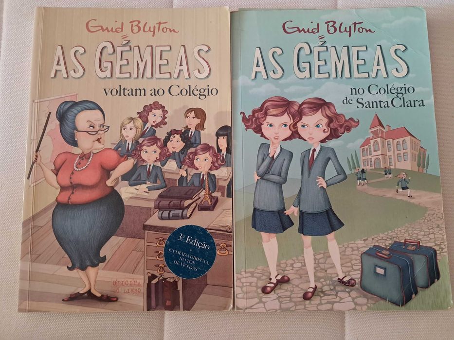 2 livros" As gémeas no Colégio de Santa Clara"