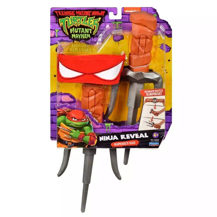 WOJOWNICZE ŻÓŁWIE NINJA Reveal Raphael's Sais, zestaw do odgrywania ról. Playmates. Nowy Produkt