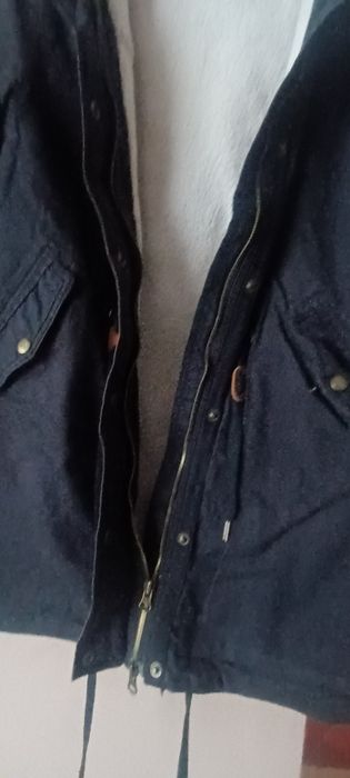 Czarna kurtka "parka" Adidas z kapturem