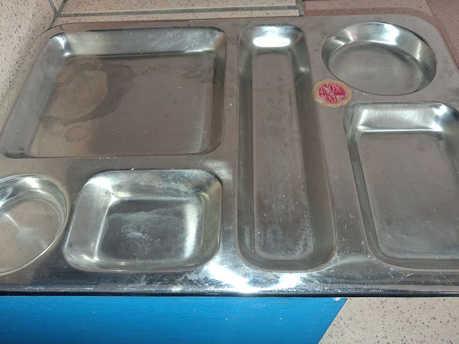 Tabuleiro refeições inox