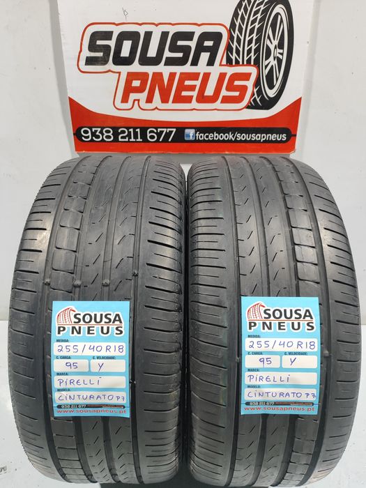 2 pneus semi novos 255/40R18 Pirelli - Oferta dos Portes