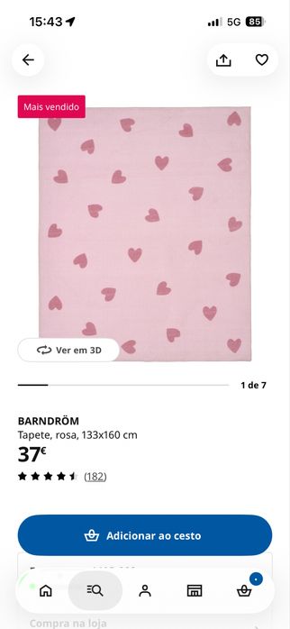 Tapete IKEA apenas com sujidade
