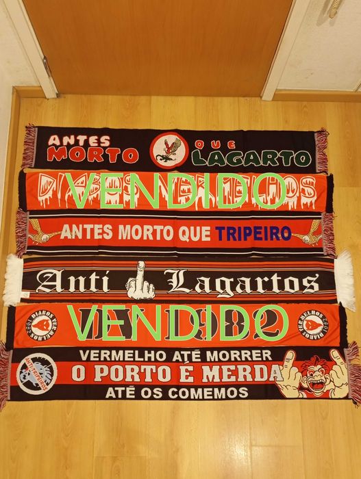 Cachecol ultras nacionais futebol vários artigo de coleção