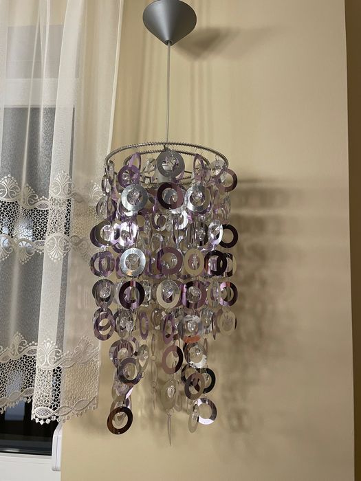 Lampa wisząca fioletowe kółka