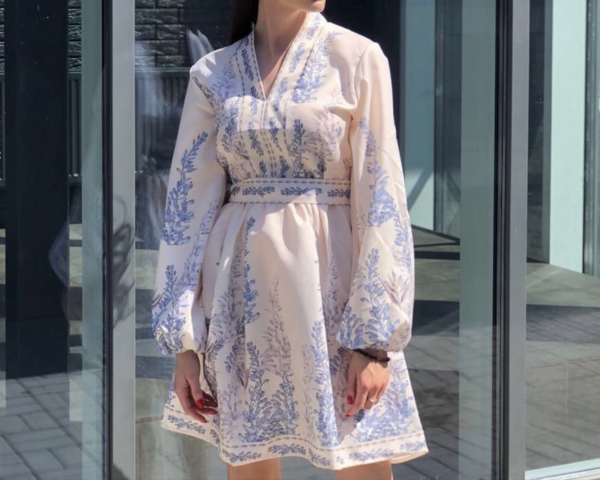 Плаття лавандовий принт