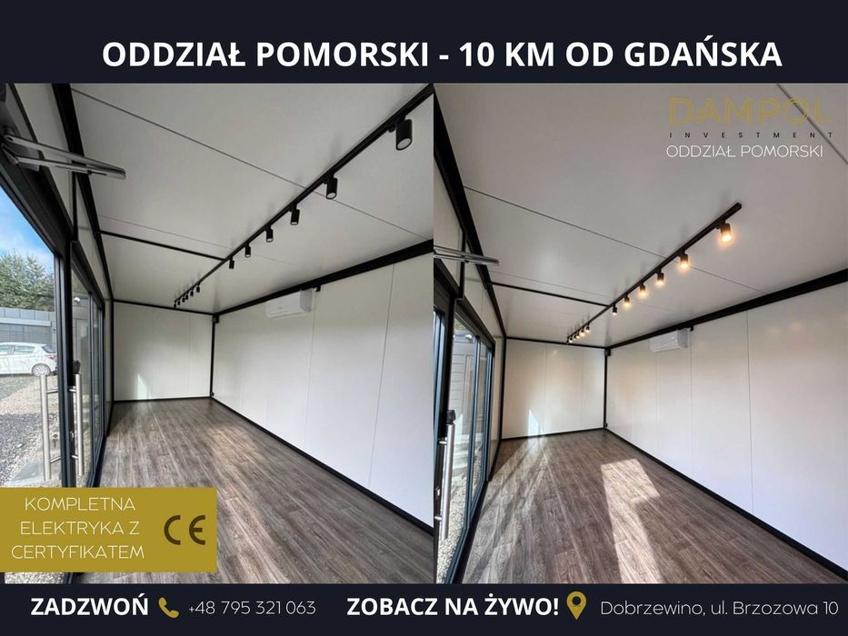 nowoczesny pawilon 8x3 24m2 /handlowy, biurowy, gastronomia, domek /GDANSK