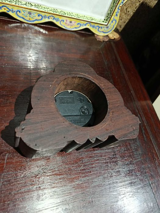 Relógio Pau-Santo Prata Portuguesa Contrastada 13 cm