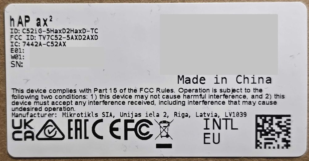 Беспроводной роутер (маршрутизатор) MikroTik hAP ax2