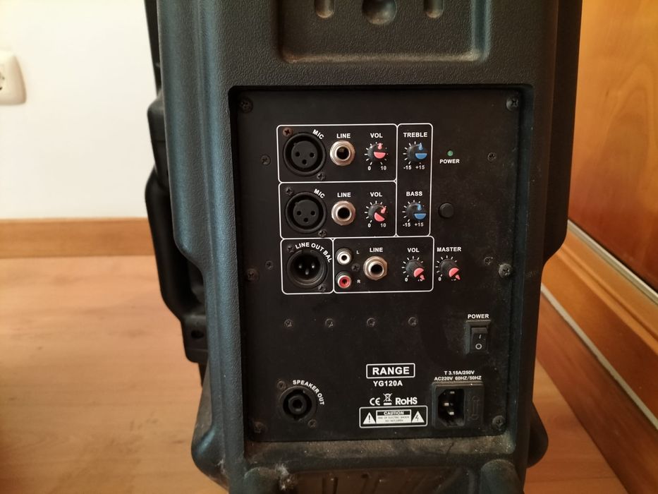 Colunas de Som Range 400W + Mesa Mistura