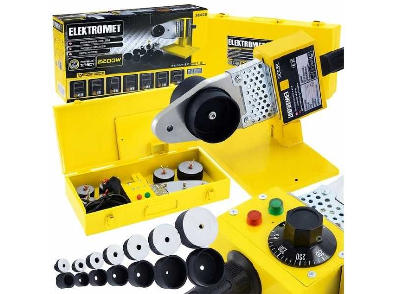 Zgrzewarka do rur PCV PP 2200W zestaw 20-63mm regulacja 320°C walizka