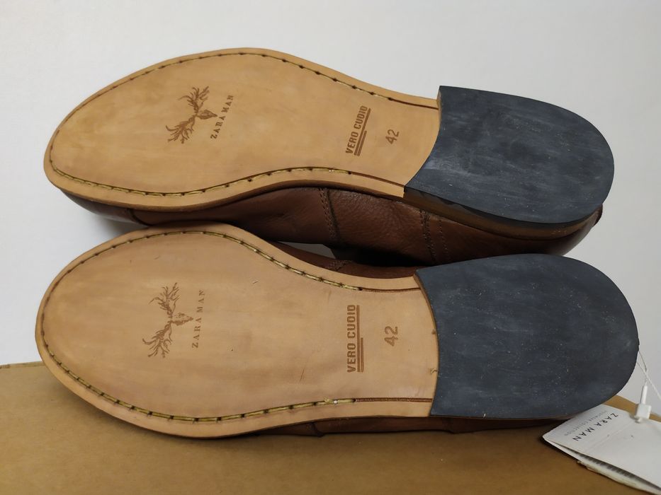 Нові Черевики шкіряні ZARA легкі літні ботинки ботінкі кожаные