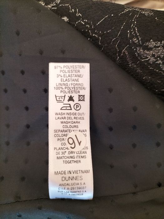 Dunnes elegancki żakardowy płaszcz