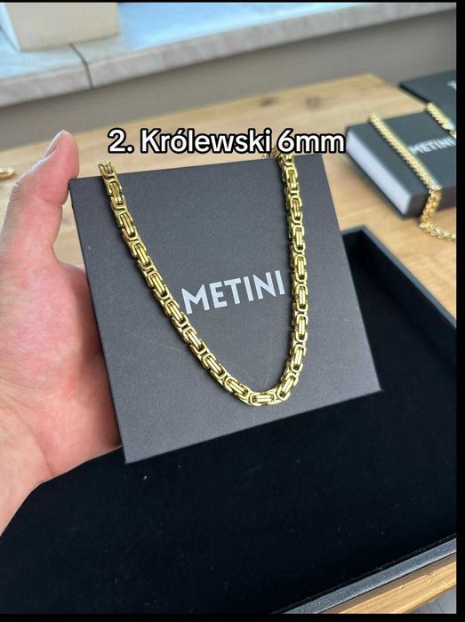 Złoty łańcuszek 60cm 40g splot  królewski