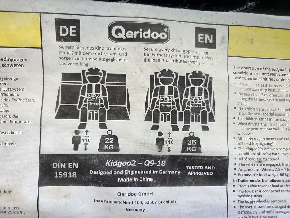 Przyczepka rowerowa, przyczepa rowerowa Qeridoo Kidgoo2
