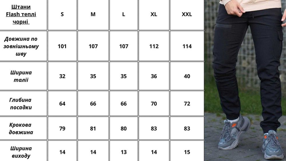 Штани-карго чоловічі теплі на флісі хакі