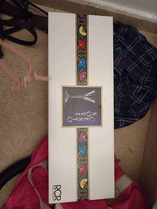 Conjunto copos 15 peças para 12 pessoas RCR Royal Cristal Rock (Novos)