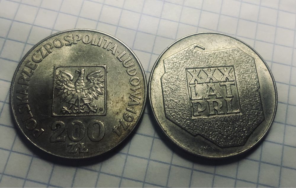 Srebrna moneta 200 zl, 1974 r