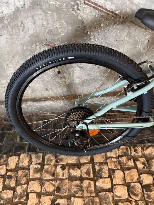 Bicicleta Rockrider BTT Criança EXPL 500 9-12 anos Verde Nova