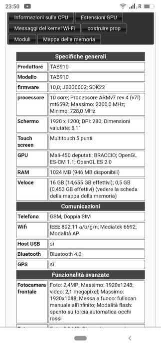 Tablet novo com acessórios