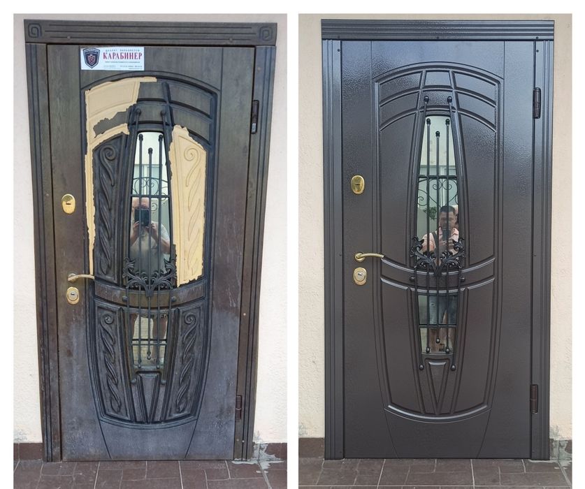 Реставрация Ремонт Облицовка Обшивка входных бронированных дверей