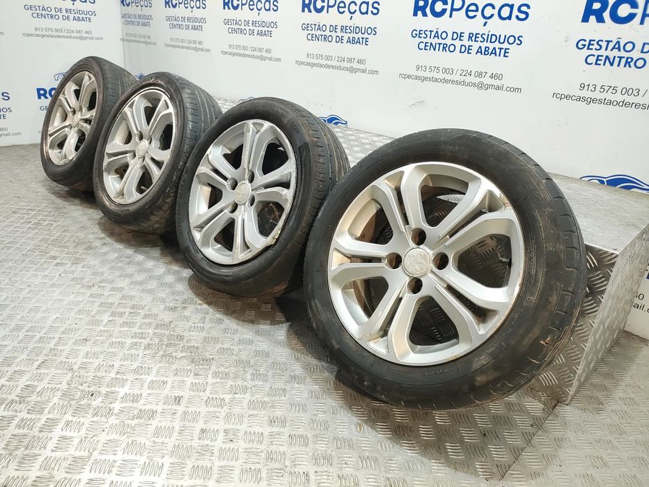 Conjunto de jantes 16 originais Peugeot 208 6J ET23 4x108