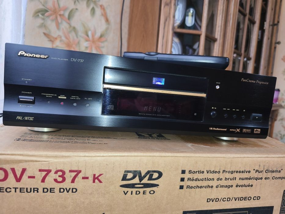 Pioneer DV-737 super stan fabryczne opakowanie pilot podświetlony