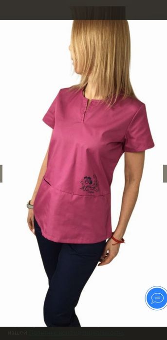Медичний топ сливовий InWhite 42 розмір