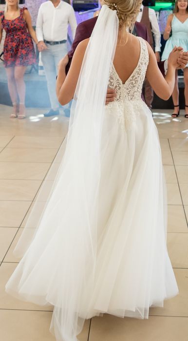 Suknia ślubna roz.S/M + 2 welony!!