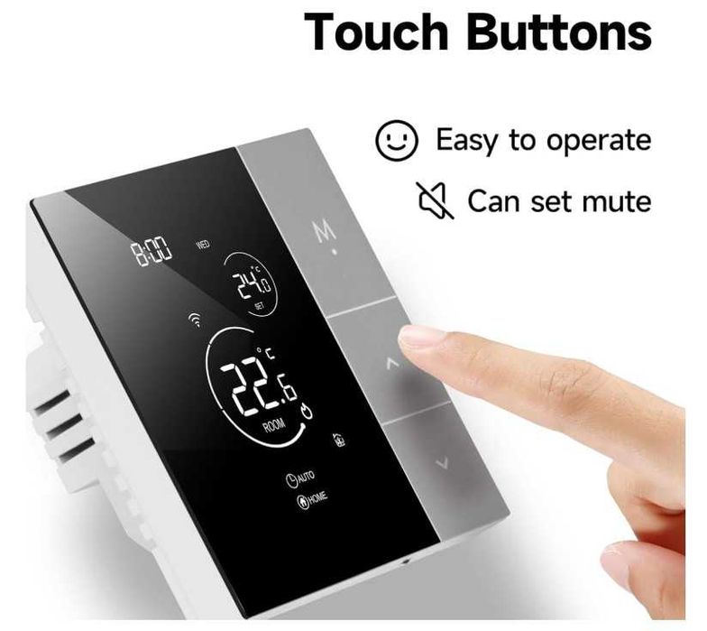 Inteligentny termostat Beok TGP508-WIFI-WPB, sterowanie kotłem