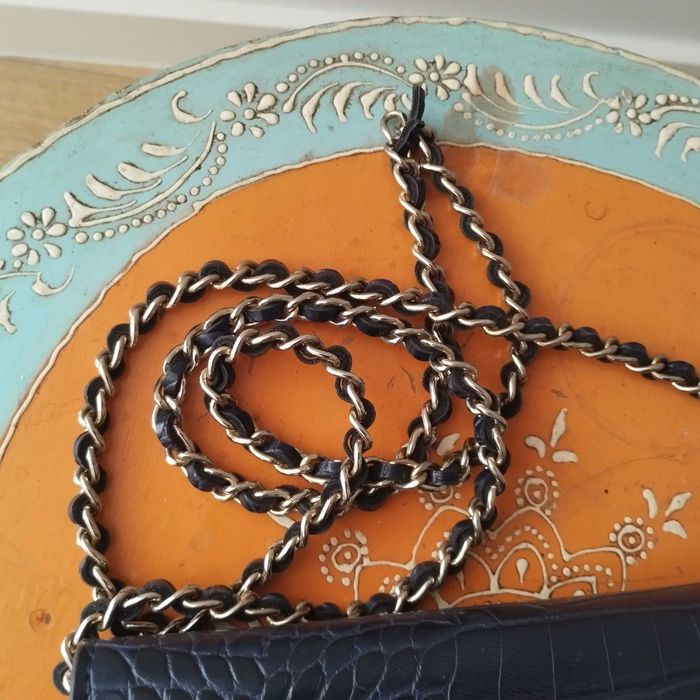 Mini Mala / Clutch Mango com Efeito Crocodilo