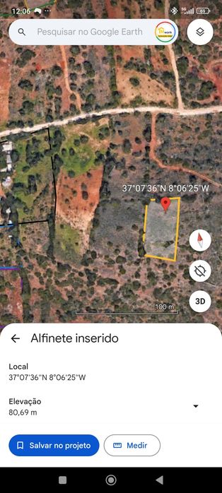 Terreno rústico com exelente vista