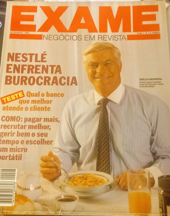 Nestlé e Emílio Herrera na Exame n° 8 de novembro 1989