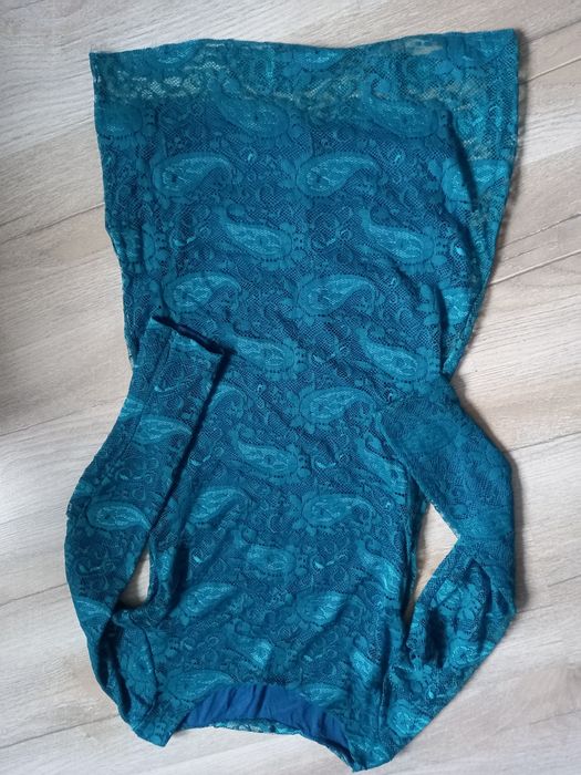 Sukienka koronka XS, S, 34, 36 prosta mini długi rękaw