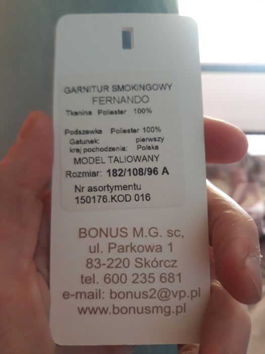 Garnitur Smokingowy