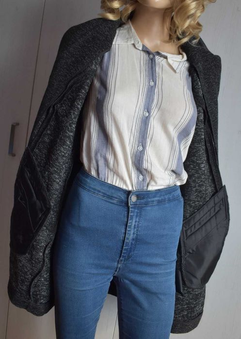 Płaszcz przejściowy 36 S trencz elegancki wiosnę jesień dyplomatka