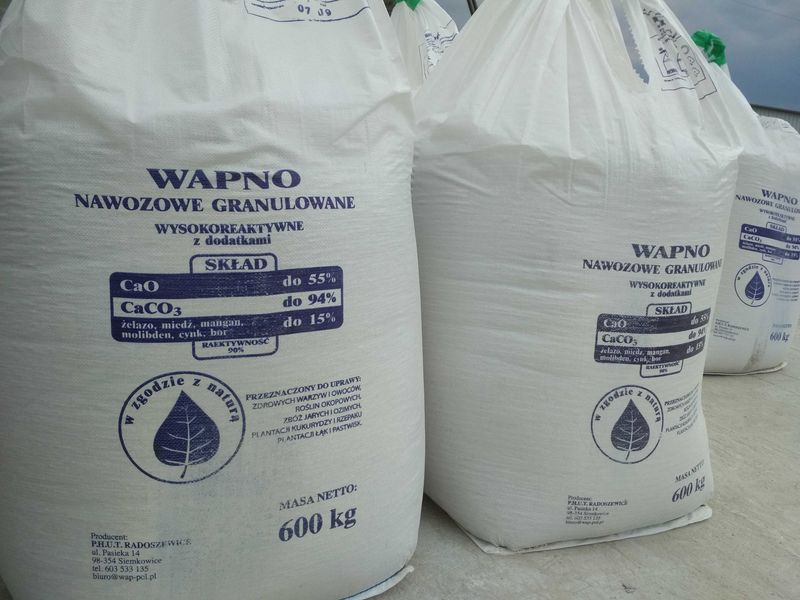 Wapno granulowane nawozowe i magenzowe