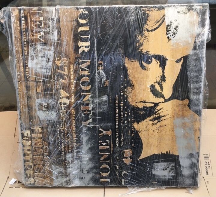 Telas quadros modernos contemporaneos Bruce Willis + Michael Douglas