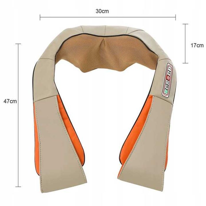 MASAŻER Szyi i karku do ciała pleców shiatsu 3D podgrzewany wibracyjny