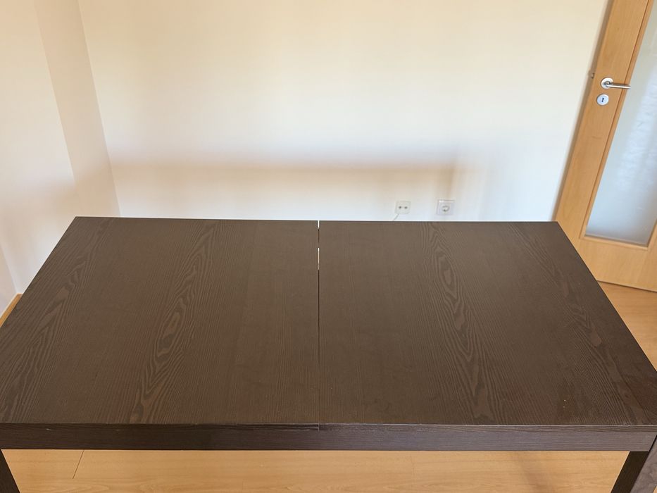 Mesa de Jantar Extensível Castanho-Escuro IKea