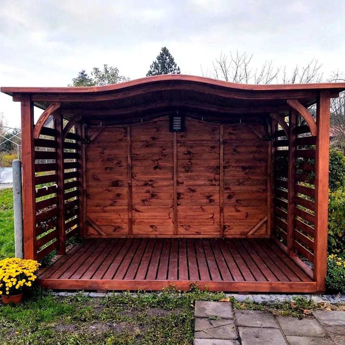 Drewutnia ogrodowa 3,14 x 2m, wiata na drewno opałowe, wiata na rowery