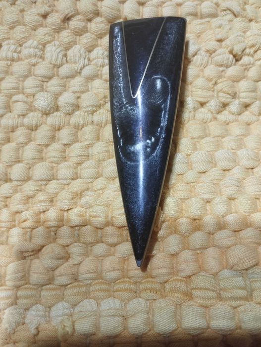 PRL duża broszka damska mosiężna