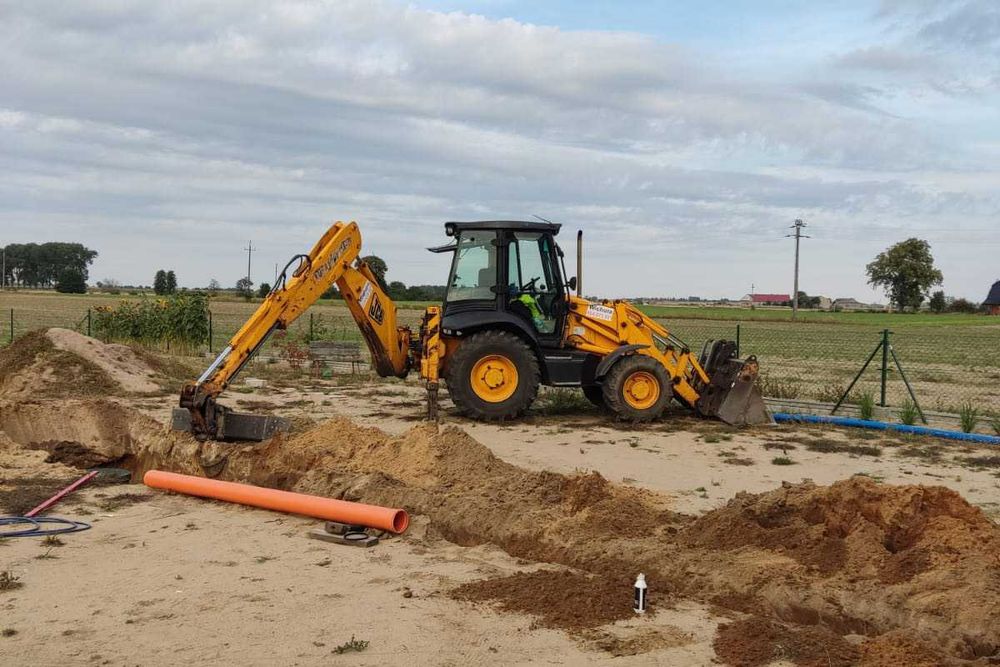 Usługi Minikoparką, Koparką, Koparko-ładowarką, Wykopy, Prace ziemne