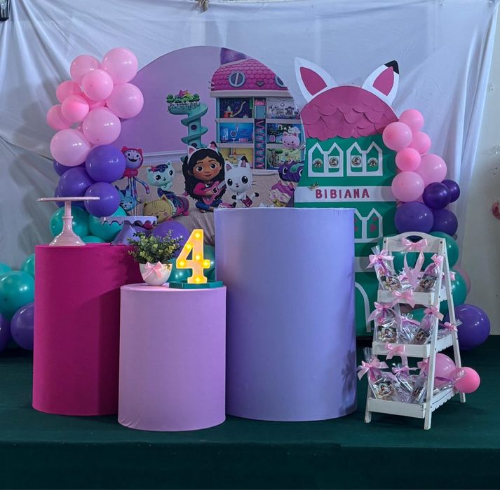 Aluguer de trio de cilindros para decoração de festa desde