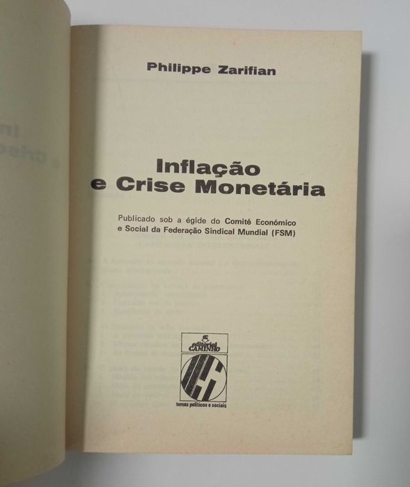 Inflação e crise monetária, de Philippe Zarifian
