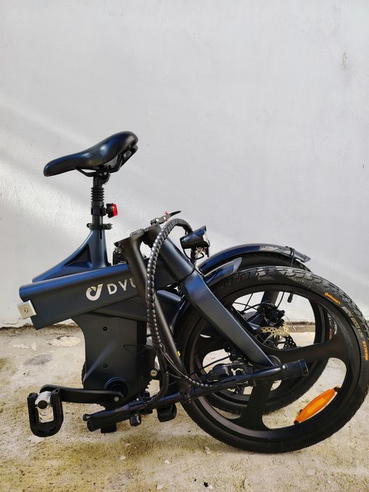 Bicicleta elétrica dobrável Dyu t1 estimada + melhorias.