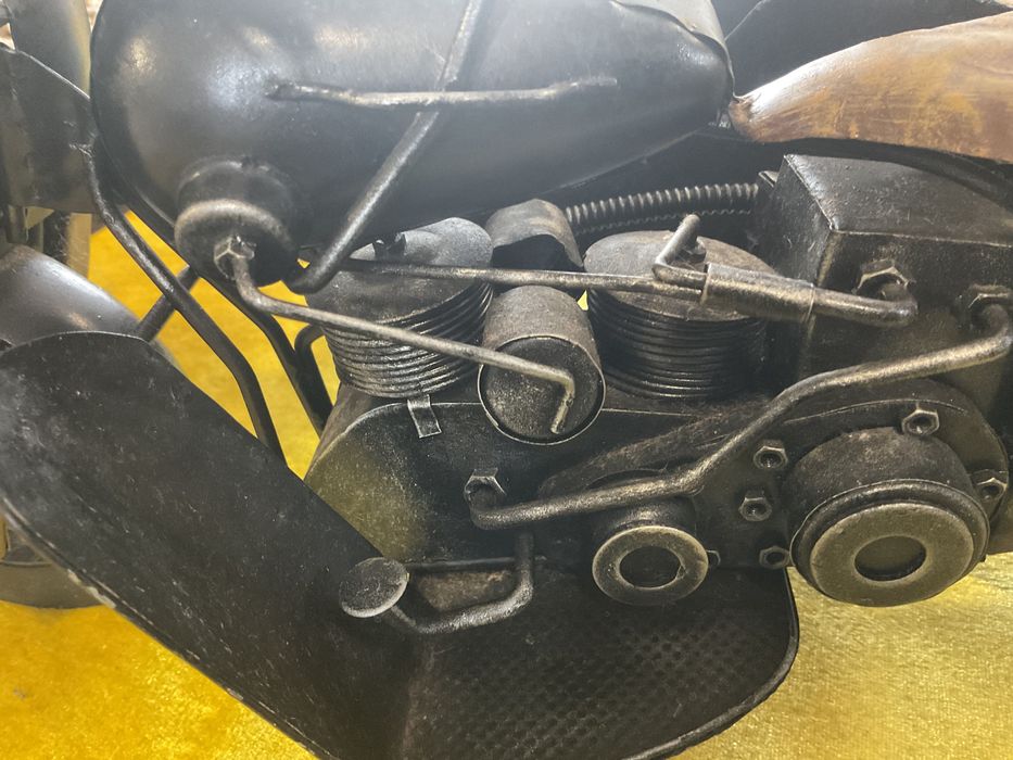 Mota metal com side car preta